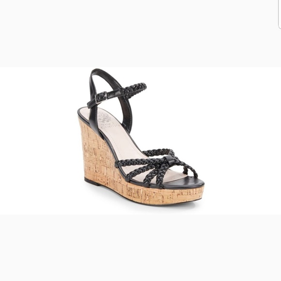 Vince Camuto Trudy Braided Strappy Cork Wedge - Picture 3 of 3